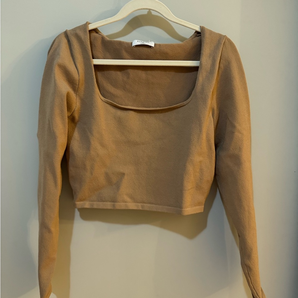 Babaton Tan Long Sleeve Top